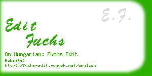 edit fuchs business card